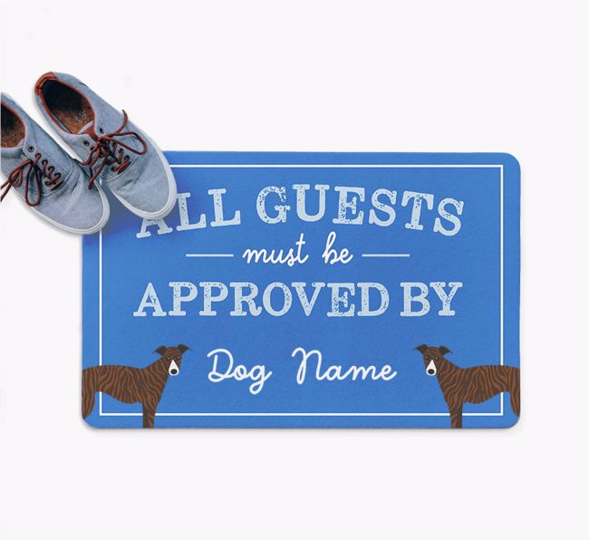 All Guests Must Be Approved By: Personalised {breedFullName} Doormat